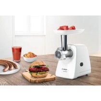 Hachoir a viande SmartPower - BOSCH - MFW2510W - 2 grilles de hachoir - Garnisseur de saucisses - Blanc