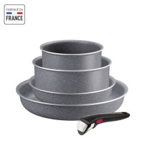 TEFAL INGENIO Hard Stone Lot Poeles 22/26 cm, Casseroles 16/20 cm, Poi