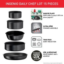 TEFAL INGENIO Batterie de cuisine 15 pcs, Induction, Revetement antiad