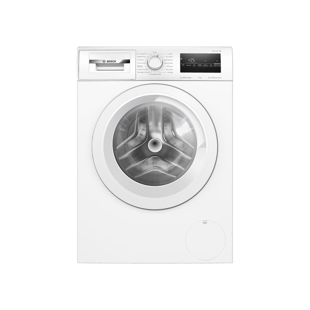 Lave-linge hublot BOSCH WAN28209FR SER4 - 9 kg - Induction - L60cm - Classe A - 1400 trs/min - Blanc