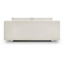 Banquette convertible 3 places TEIJO - Tissu bouclette beige - Coffre