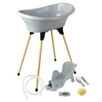 THERMOBABY Pack baignoire VASCO 7 En 1 Gris Charme - Fabriqué en Fran