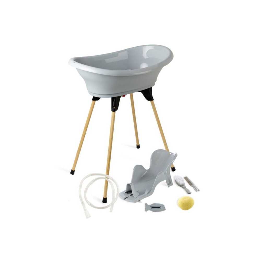 THERMOBABY Pack baignoire VASCO 7 En 1 Gris Charme - Fabriqué en Fran