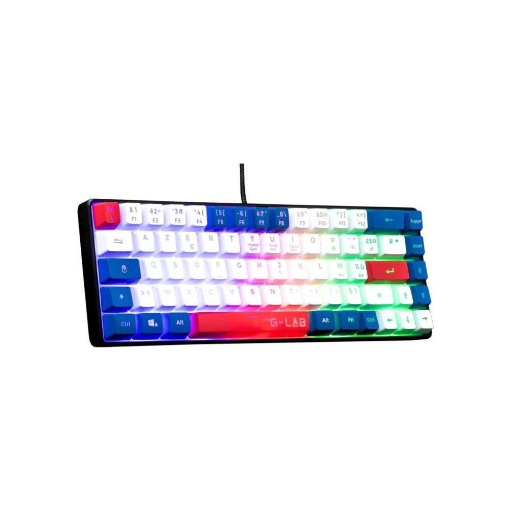 Clavier Gamer - The G-Lab - KEYZ HYDROGEN - 60% Format Compact - Rétr