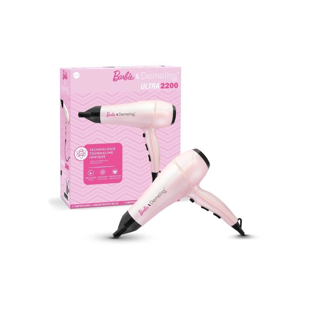 Seche-cheveux DEMELISS Ultra Barbie Edition 2200 W