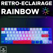 Clavier Gamer - The G-Lab - KEYZ HYDROGEN - 60% Format Compact - Rétr