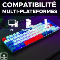 Clavier Gamer - The G-Lab - KEYZ HYDROGEN - 60% Format Compact - Rétr