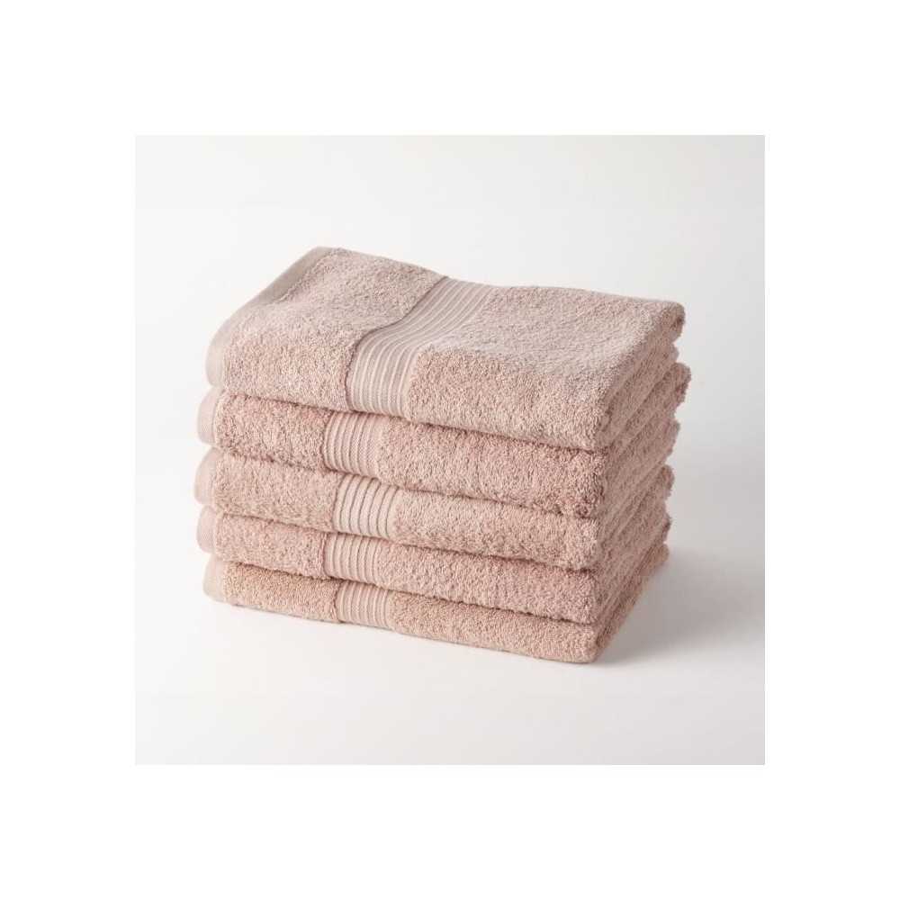 TODAY Essential - Lot de 5 draps de bain 70x130 cm 100% Coton coloris