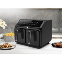 Airfryer 8L - FAGOR - Friteuse sans huile 2 cuves de 4L - 2200W - 8 programmes - Noir