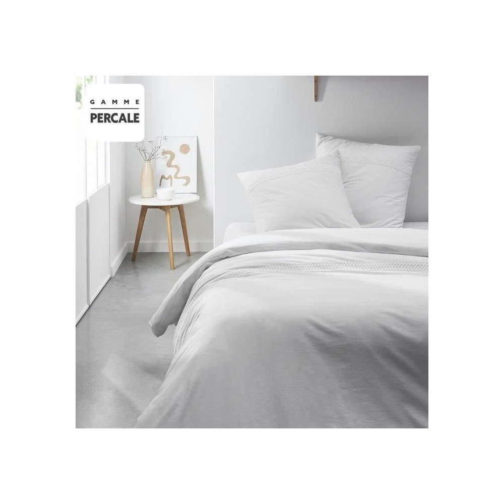 Housse de couette Maison Lefebvre HC Macrame Coton Percale 220x240 cm