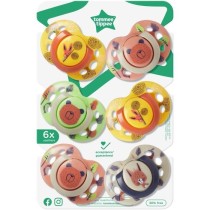 Sucettes - TOMMEE TIPPEE - FUN - 6-18 mois - Lot de 6 - Forme Orthodon