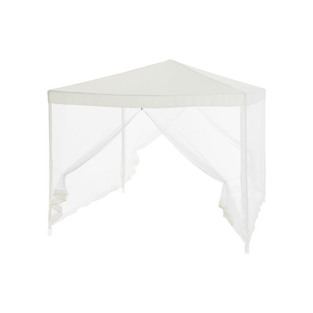 Tonnelle de jardin avec 4 moustiquaires - 3x3m - Acier et polyester 14