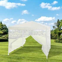 Tonnelle de jardin avec 4 moustiquaires - 3x3m - Acier et polyester 14