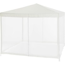 Tonnelle de jardin avec 4 moustiquaires - 3x3m - Acier et polyester 14