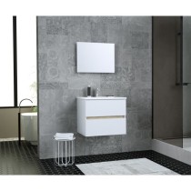 TOTEM Salle de bain 60cm - 2 tiroirs fermetures ralenties - simple vas