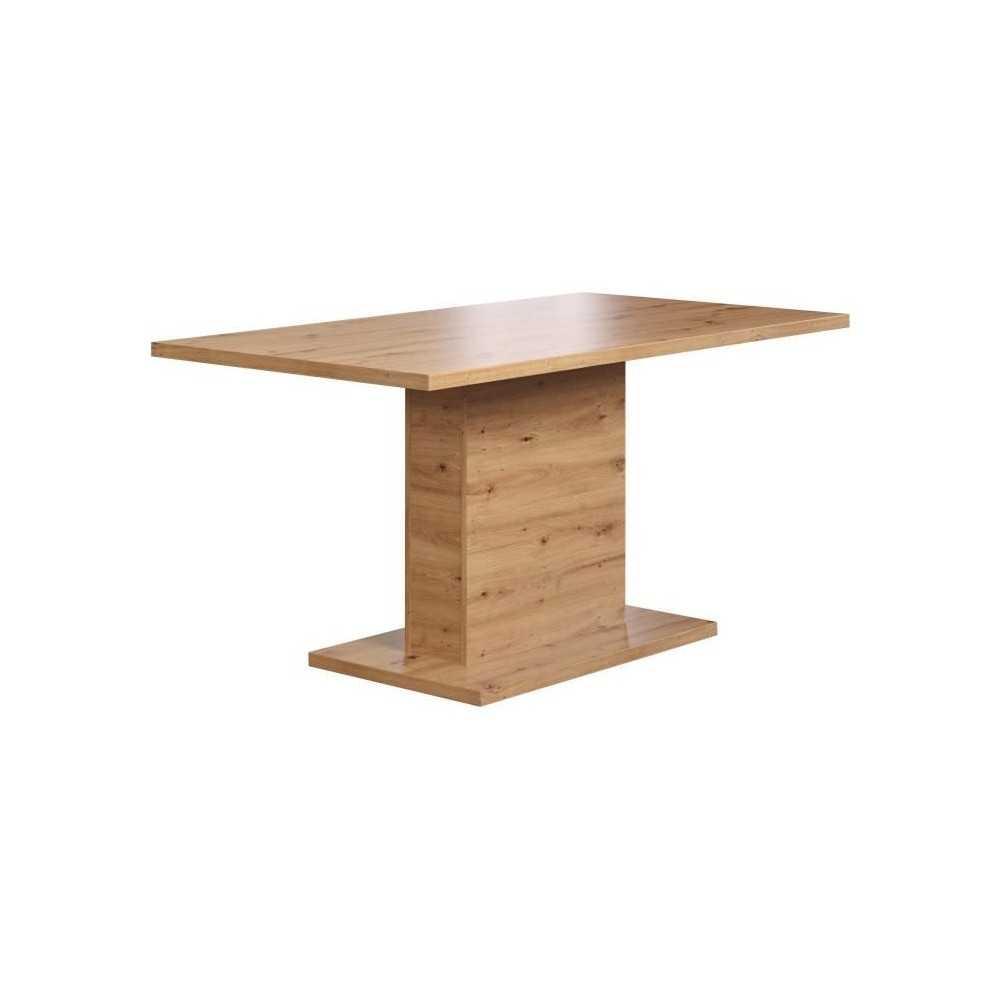 Table a manger fixe FOLLOW 6 personnes - Mélamine chene artisan - L16