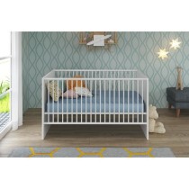 Chambre bébé Duo : Lit 70 x 140 cm + Commode a langer NIKO - Blanc -