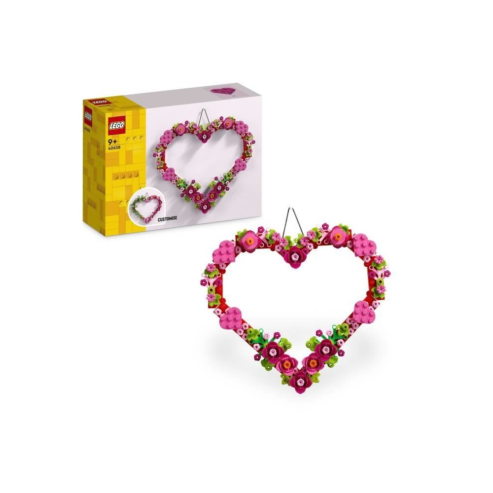 LEGO 40638 Décoration en Forme de Coeur - Jouet Pour Enfants de 9 Ans et Plus