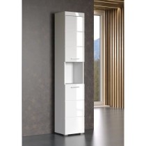 Colonne de salle de bain AMANDA - 2 portes - Blanc brillant - L37 x P3