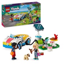 LEGO 42609 Friends La Voiture Électrique et la Borne de Recharge, Jouet de Voiture, avec les Figurines Nova et Zac