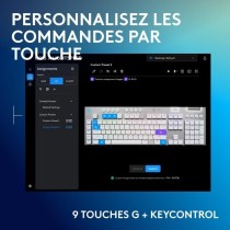 Clavier gamer - sans fil - Logitech G - G915 X - Switch tactile - AZERTY - Blanc