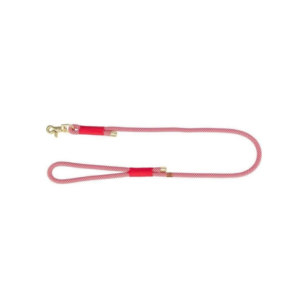 Laisse TRIXIE Soft Rope - S–XL: 1m - ø 10 mm - Rouge et creme