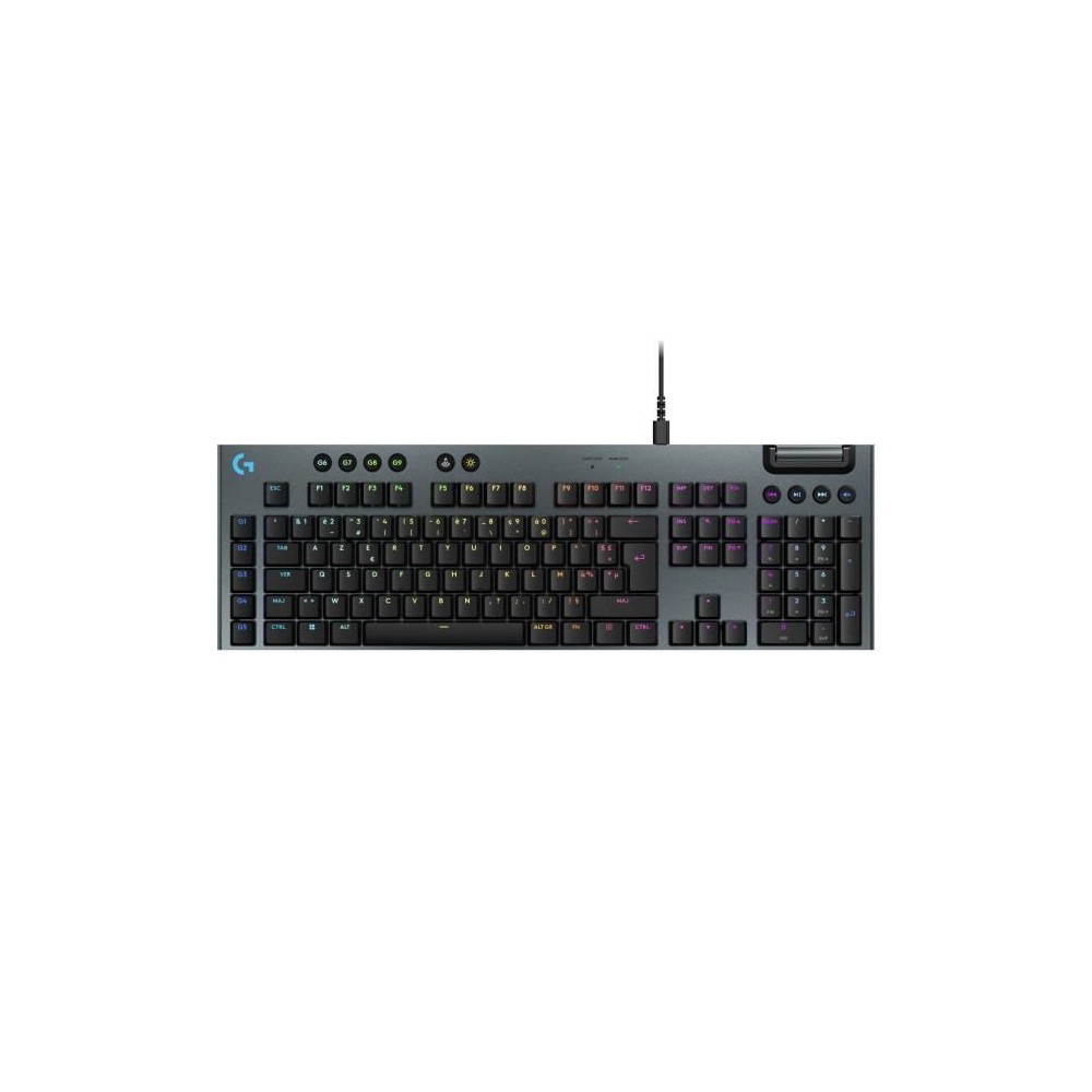 Clavier gamer - filaire - Logitech G - G915 X - Switch tactile - AZERTY - Noir