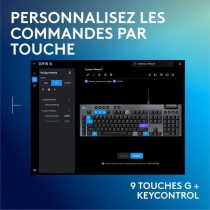 Clavier gamer - filaire - Logitech G - G915 X - Switch tactile - AZERTY - Noir