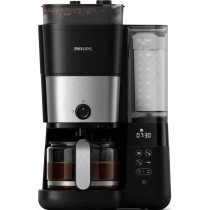 Cafetiere filtre avec broyeur intégré - PHILIPS - HD7888/01 - Jusqu'a 10 tasses - 1,25 L - Noir / Argent