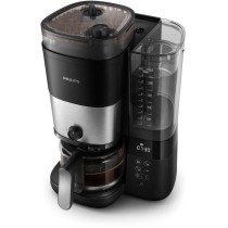 Cafetiere filtre avec broyeur intégré - PHILIPS - HD7888/01 - Jusqu'a 10 tasses - 1,25 L - Noir / Argent