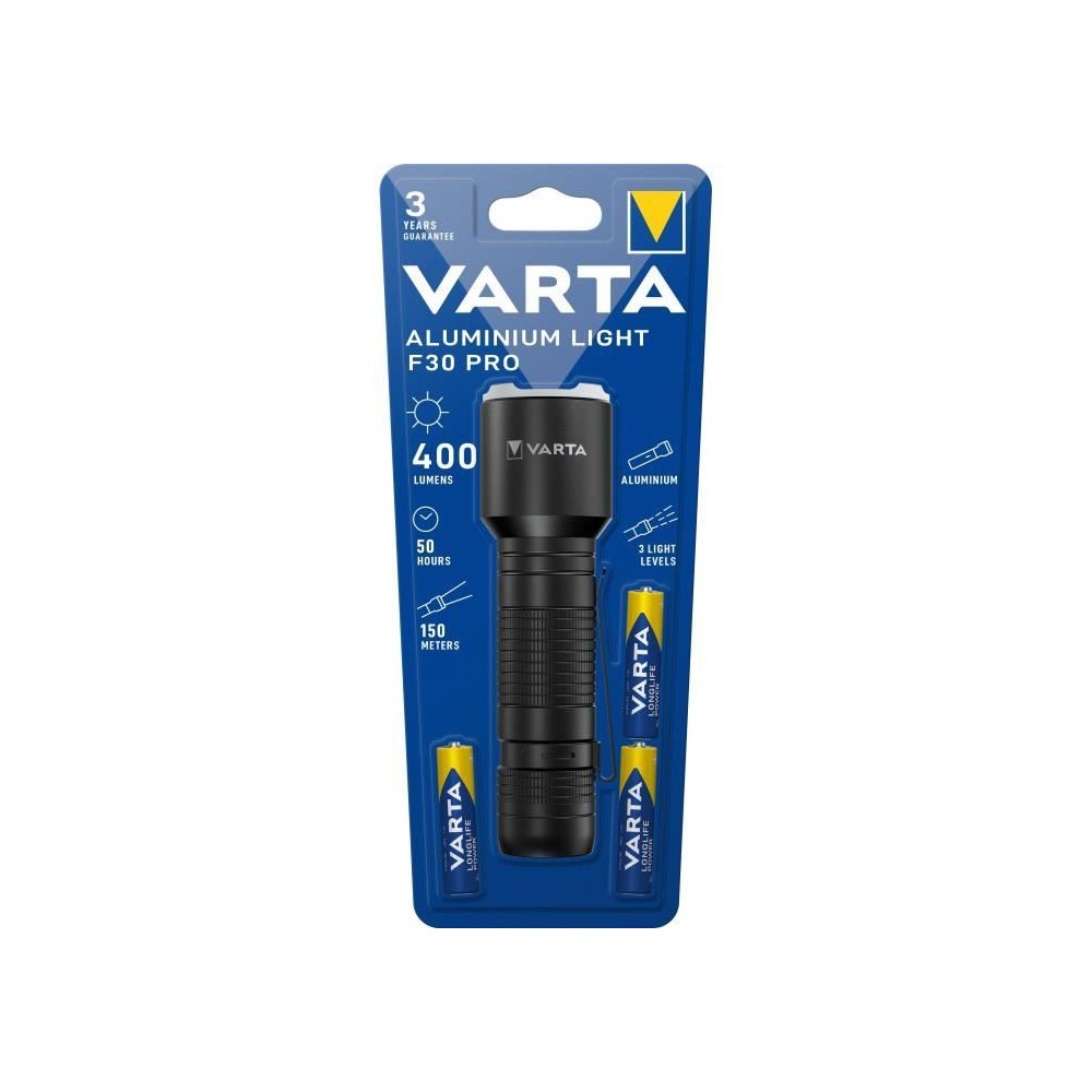 Torche-VARTA-Aluminium Light F30 Pro-400lm-LED hautes performances-3 m