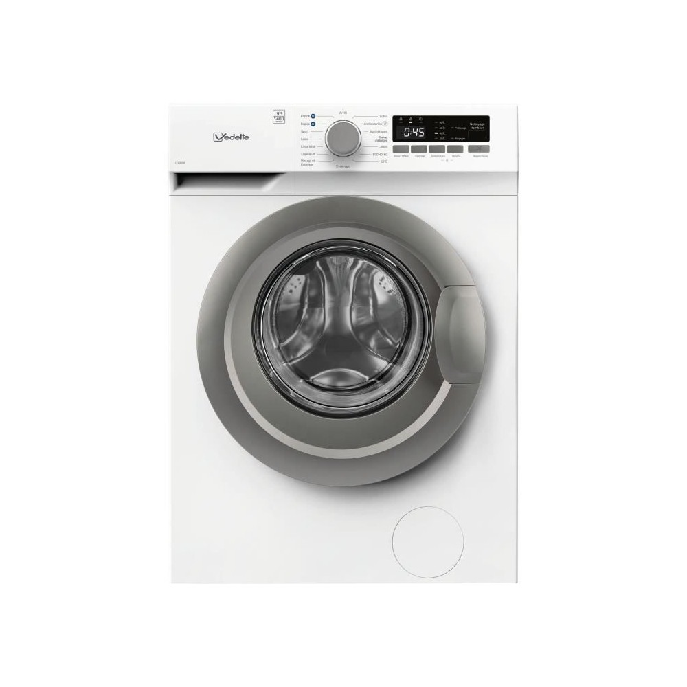 Lave-linge hublot VEDETTE LLV395W - 9 kg - Induction - L60cm - 1400 tr