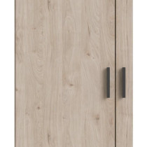 Armoire VEGA - Décor Gris anthracite - 2 portes + 3 tiroirs - L 98,5