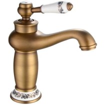 Mitigeur lavabo ROUSSEAU MARPLE vieux bronzé - cartouche céramique et aérateur réducteur de débit