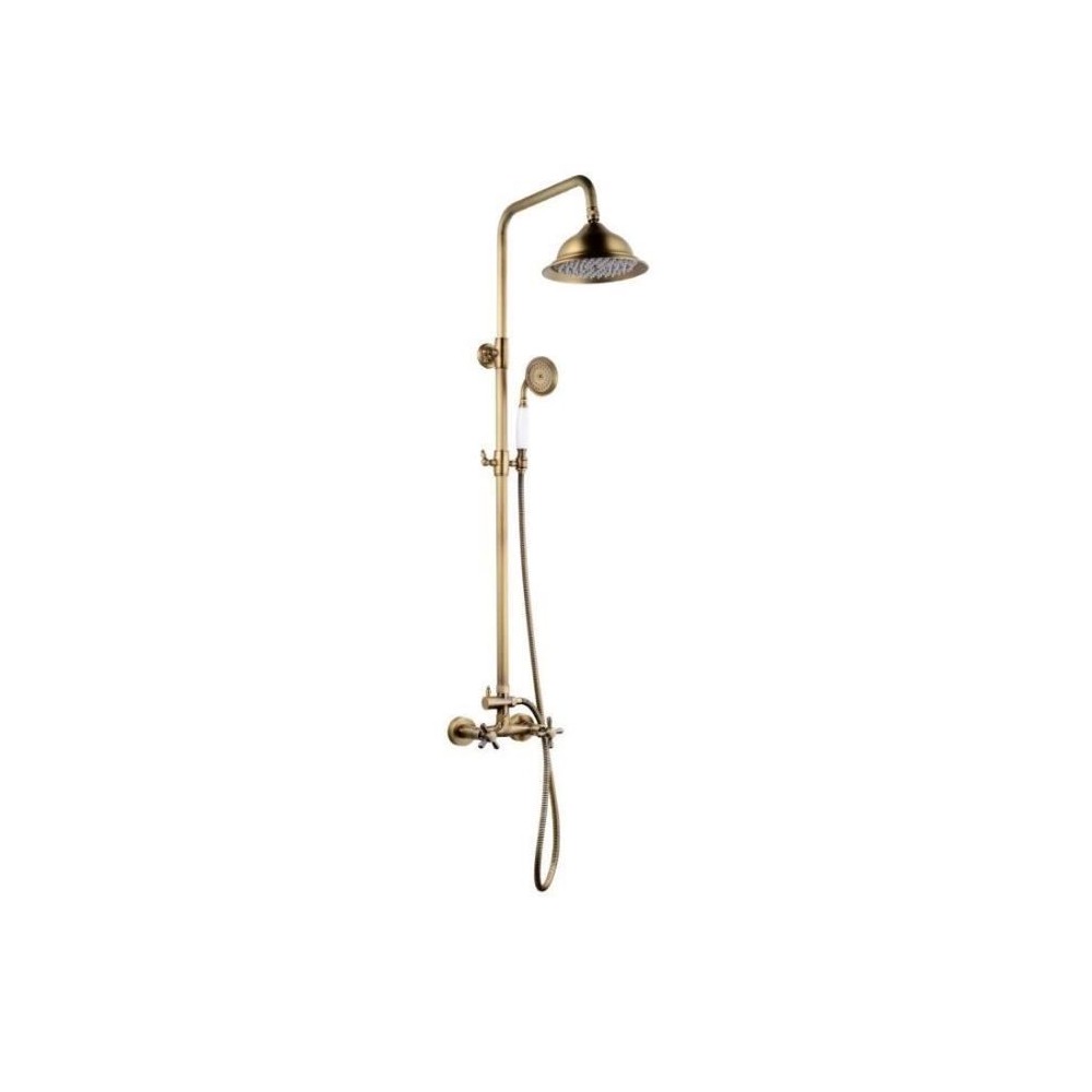 ROUSSEAU Colonne de douche avec robinet mélangeur Retro - Vieux-bronze