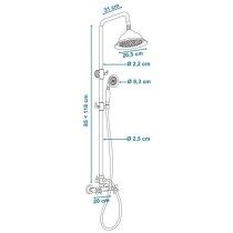 ROUSSEAU Colonne de douche avec robinet mélangeur Retro - Vieux-bronze