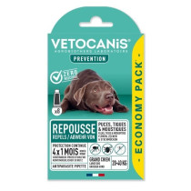 VETOCANIS Pipettes Anti Puces, Tiques, Moustiques, pour Chien 10-20 kg