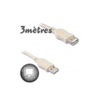 Câble Rallonge USB 2.0 A mâle / A femelle 3m