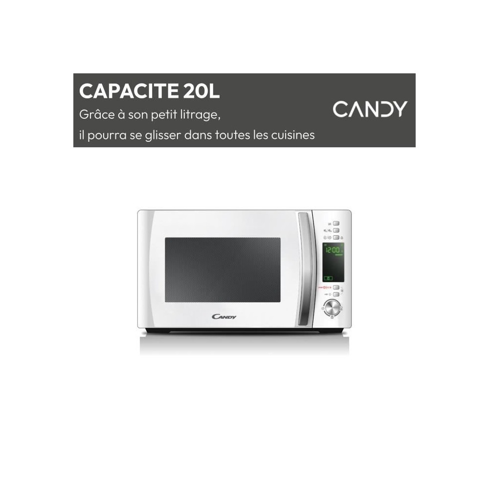 Micro-ondes Candy Timeless CMXW20DW 700W 20L Digital Blanc - Fonction