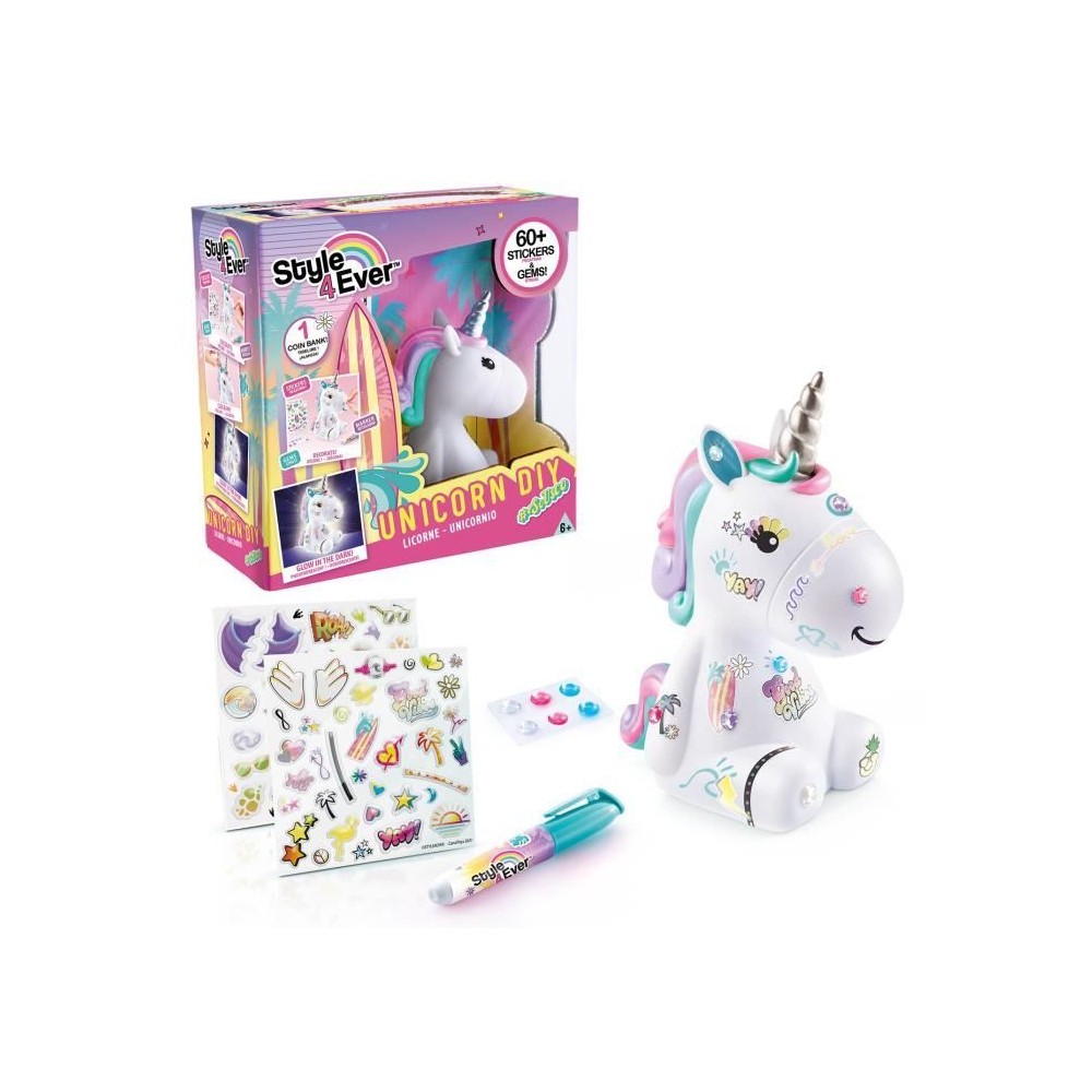 Licorne a décorer - CANAL TOYS - STYLE 4 EVER - Fille - Brille dans l