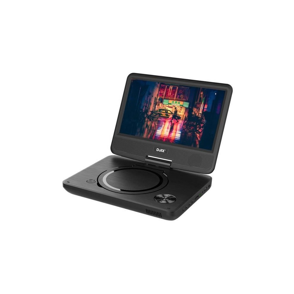 Lecteur DVD portable DJIX PVS906-20 9 rotatif avec port USB et lecteur