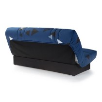 Banquette clic clac 3 places - tissu Bikini bleu - Style contemporain