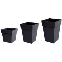 EDA Pot de fleurs XXL Toscane - Carré - 43,3 x 43,3 x H 80 cm - 98 L