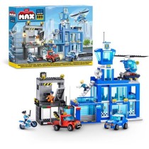 Set de Construction - ZURU - Police Station (889 pieces) - Construis le quartier général de police avec prison et véhicules