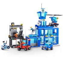 Set de Construction - ZURU - Police Station (889 pieces) - Construis le quartier général de police avec prison et véhicules