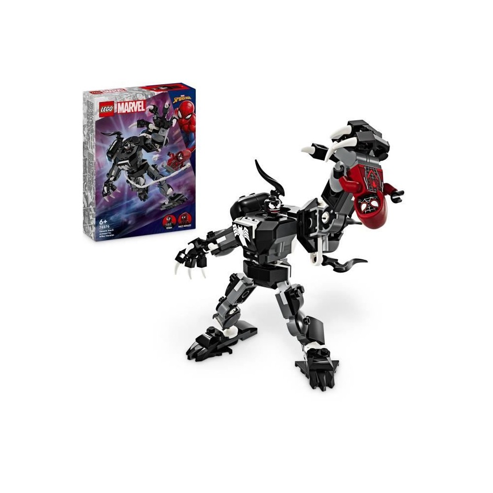 LEGO 76276 Marvel L'Armure Robot de Venom contre Miles Morales, Jouet