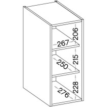 MODENA - Meuble haut - 2 portes - 30 cm - Chene artisan / Noir mat