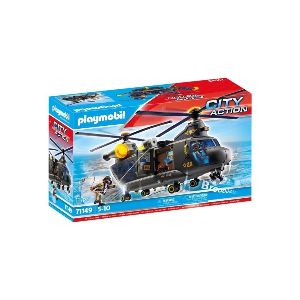 PLAYMOBIL 71149 Hélicoptere de transport des forces spéciales, Les p