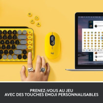 Clavier - Sans fil - Logitech - Pop Keys - Mécanique - Touche Emoji -