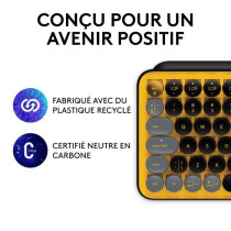 Clavier - Sans fil - Logitech - Pop Keys - Mécanique - Touche Emoji -